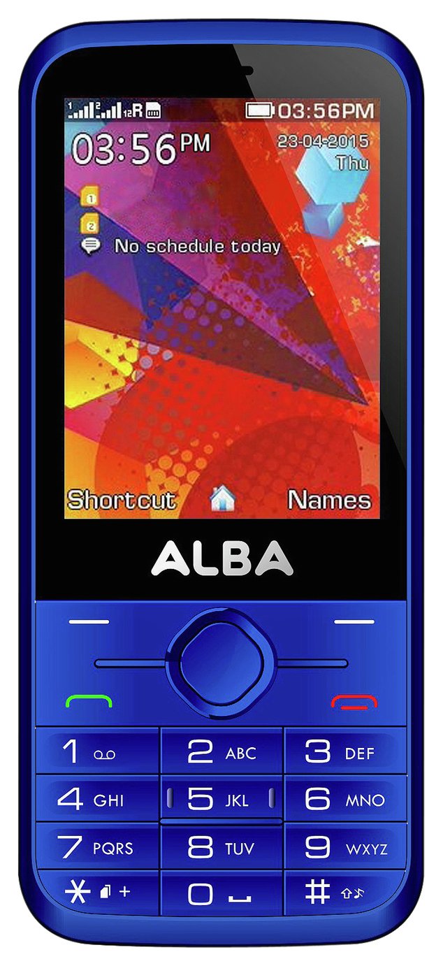 SIM Free Alba Mobile Phone - Blue