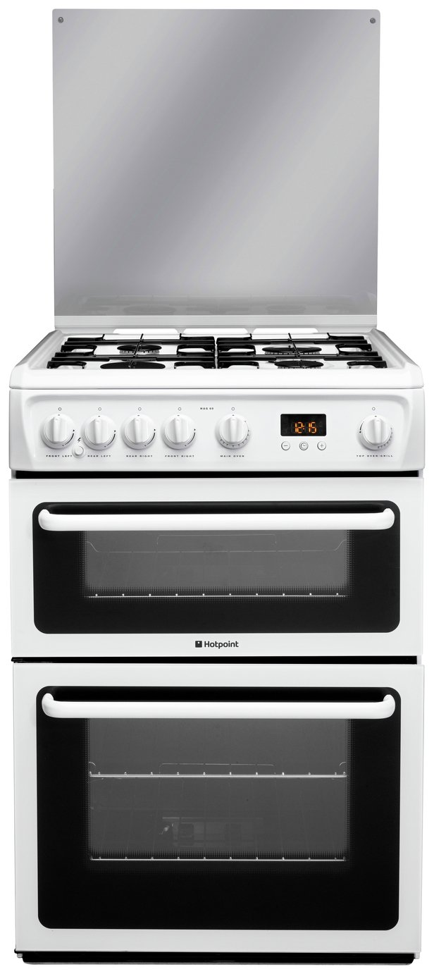 Hotpoint HAGL60P 60cm Double Oven Gas Cooker - White