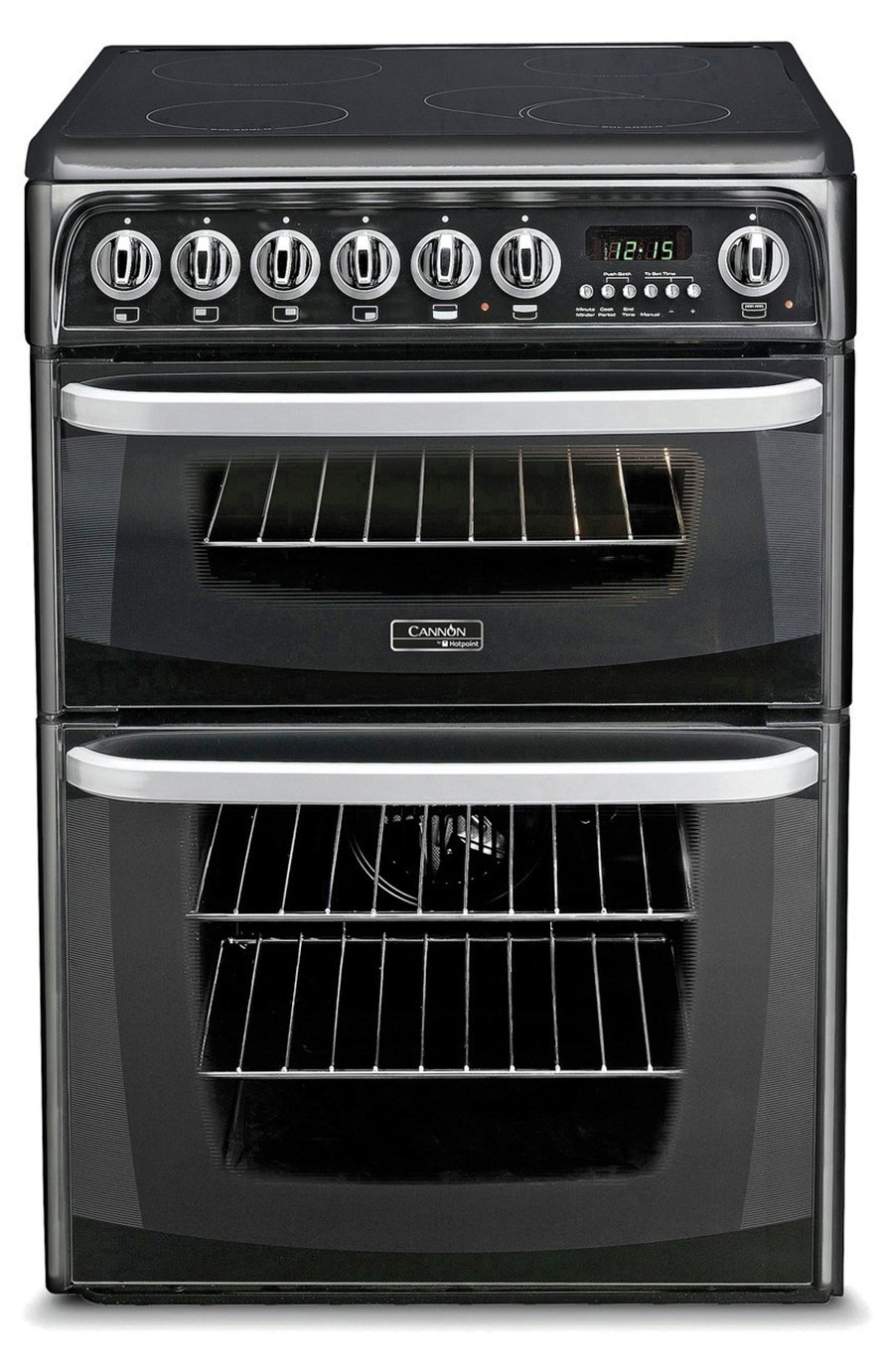 Hotpoint CH60EKKS 60cm Double Oven Electric Cooker - Black