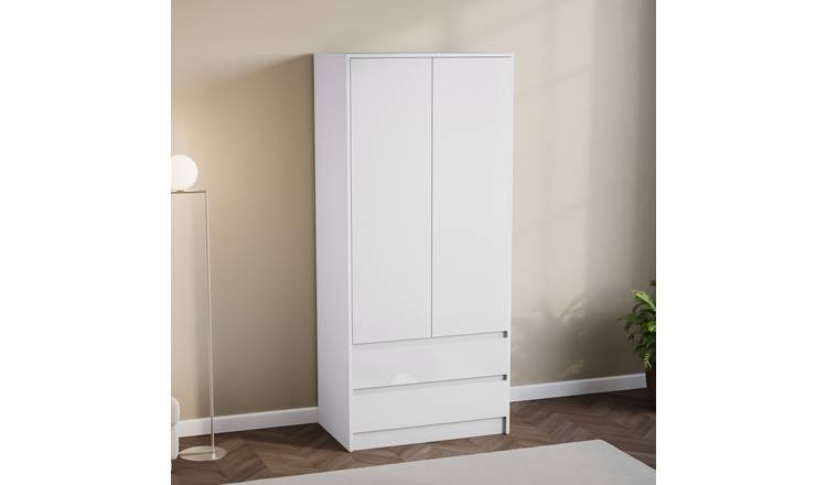 Vida Designs Glinton 2 Door 2 Drawer Wardrobe - White