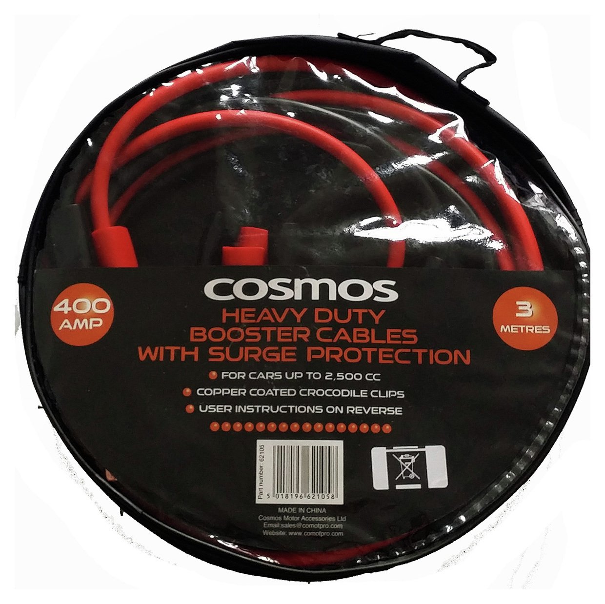 Cosmos 400A Booster Cables with Surge Protection