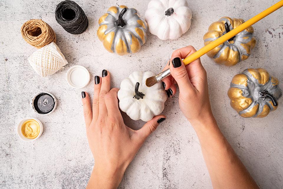 Opt for a painted pumpkin.