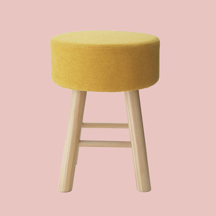 Yellow foot stool.
