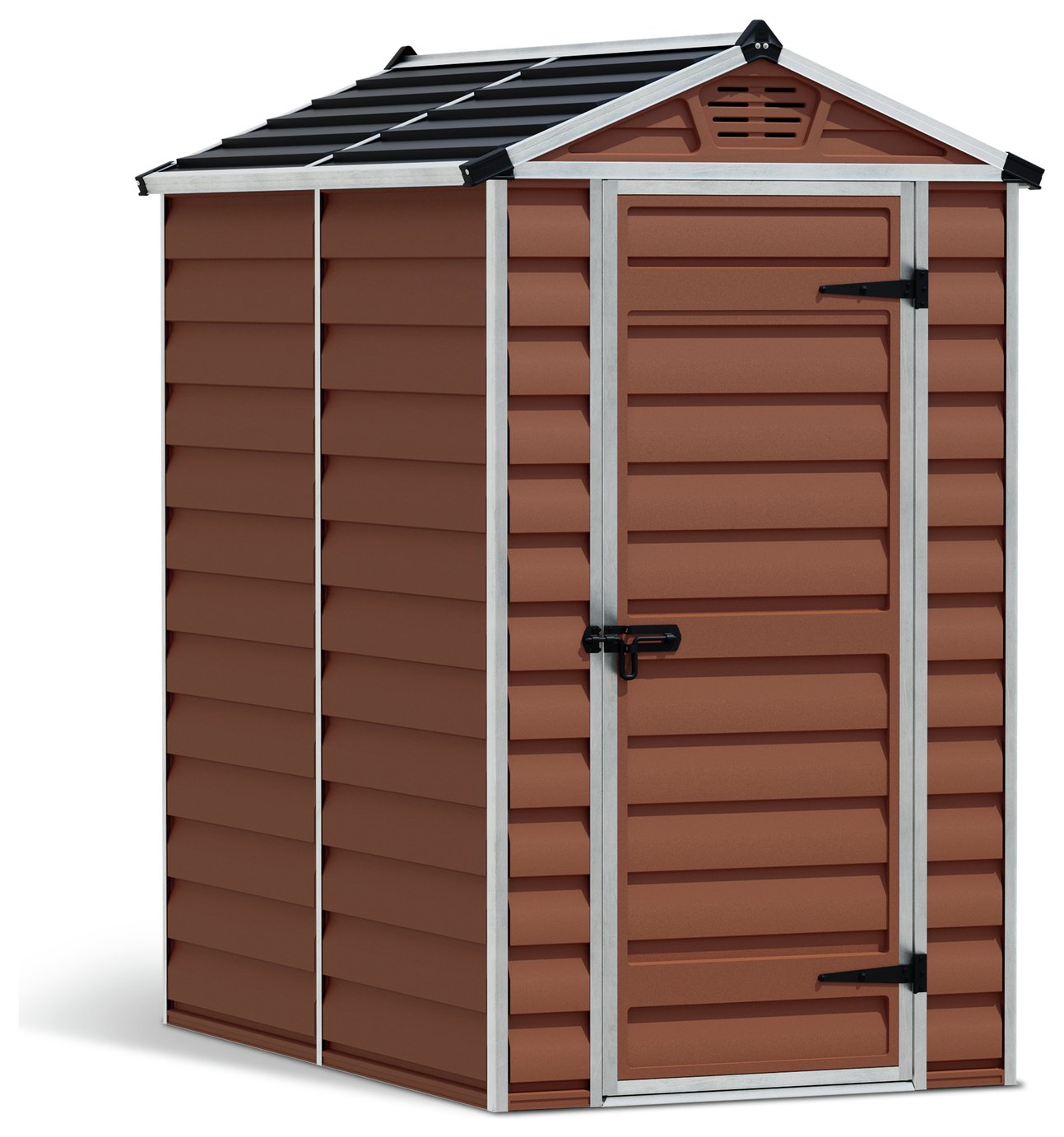 Palram Skylight Plastic 4 x 6ft Garden Shed - Amber