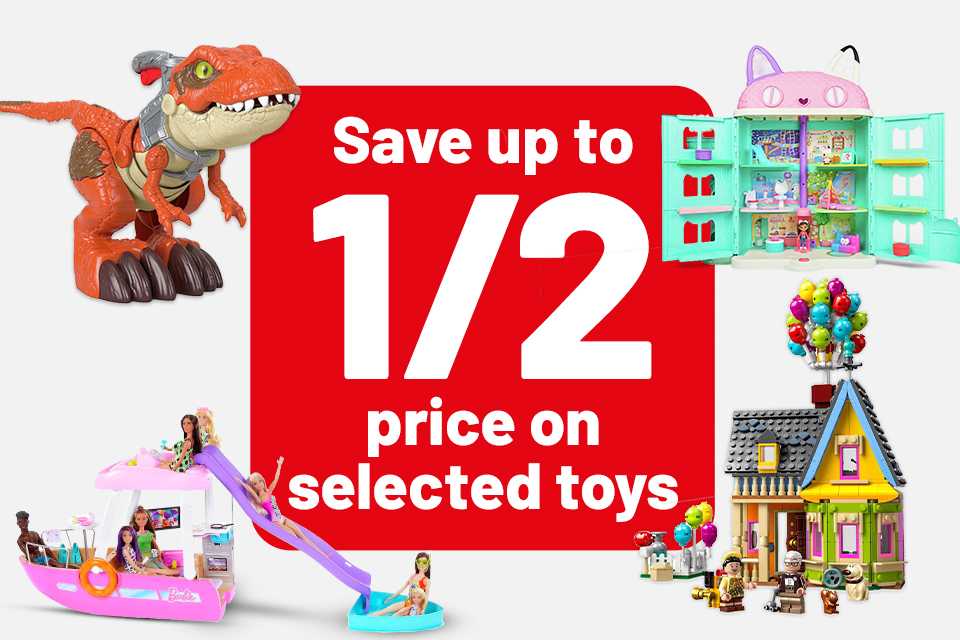 Up to 1/2 off toys. Includes 1/3 off selected LEGO®.