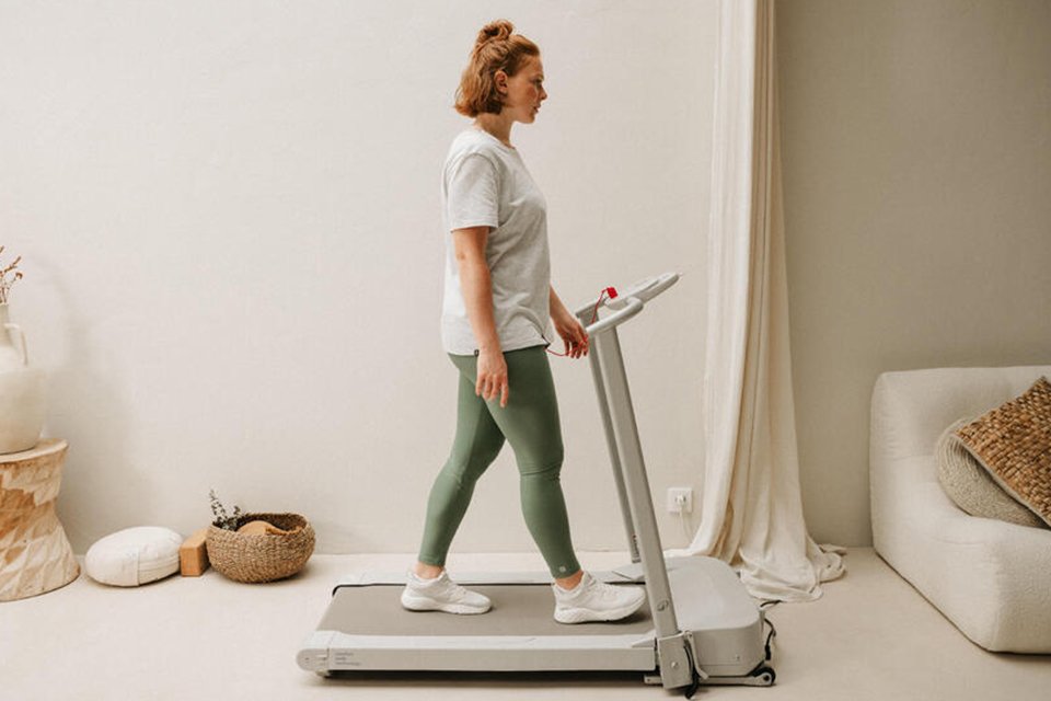 Decathlon W500 Foldable Compact walking Treadmill.