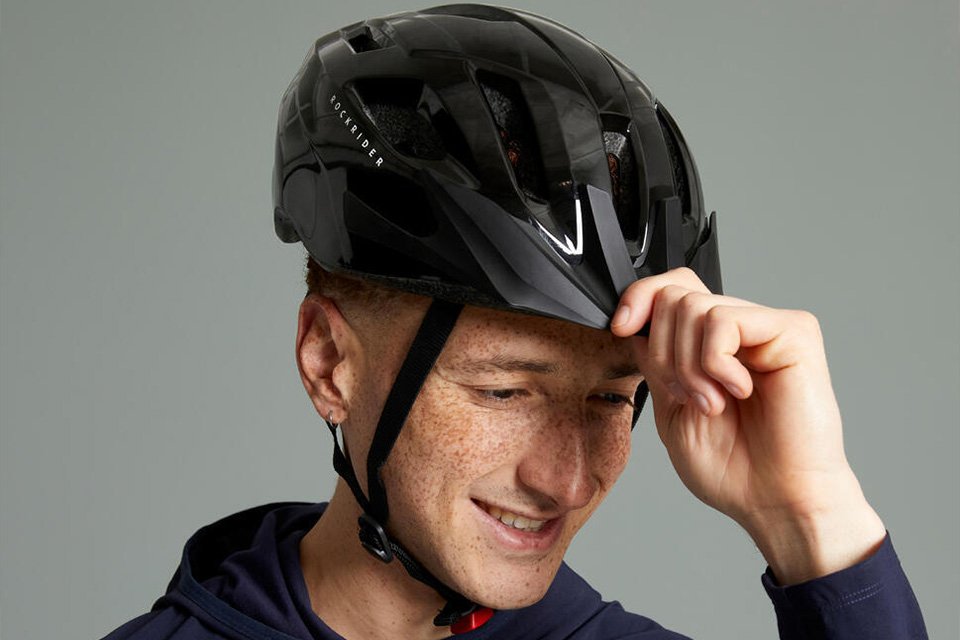 Decathlon Mountain Bike Helmet 50 - Black M/54-58cm.
