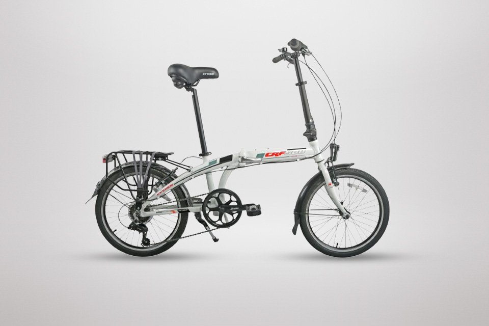 Cross CRF500 20 inch Wheel Size Unisex Folding Bike - White.