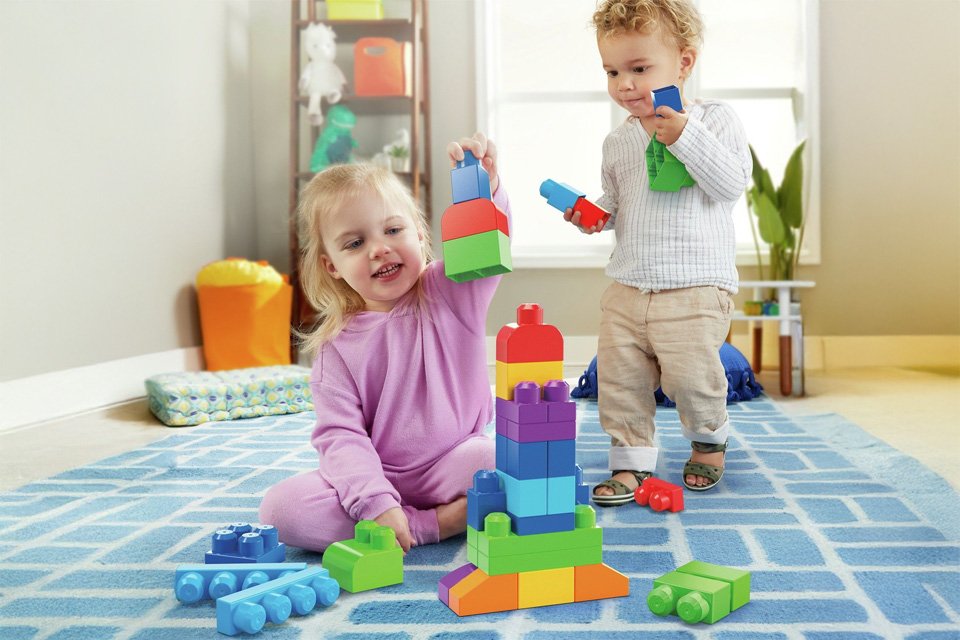 Mega Bloks 60 Piece First Builders Big Building Bag- Classic.