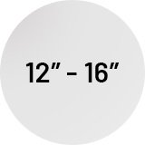 Frame size 12 to 16 inches.