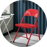 Habitat Macadam Metal Folding Chair - Red.