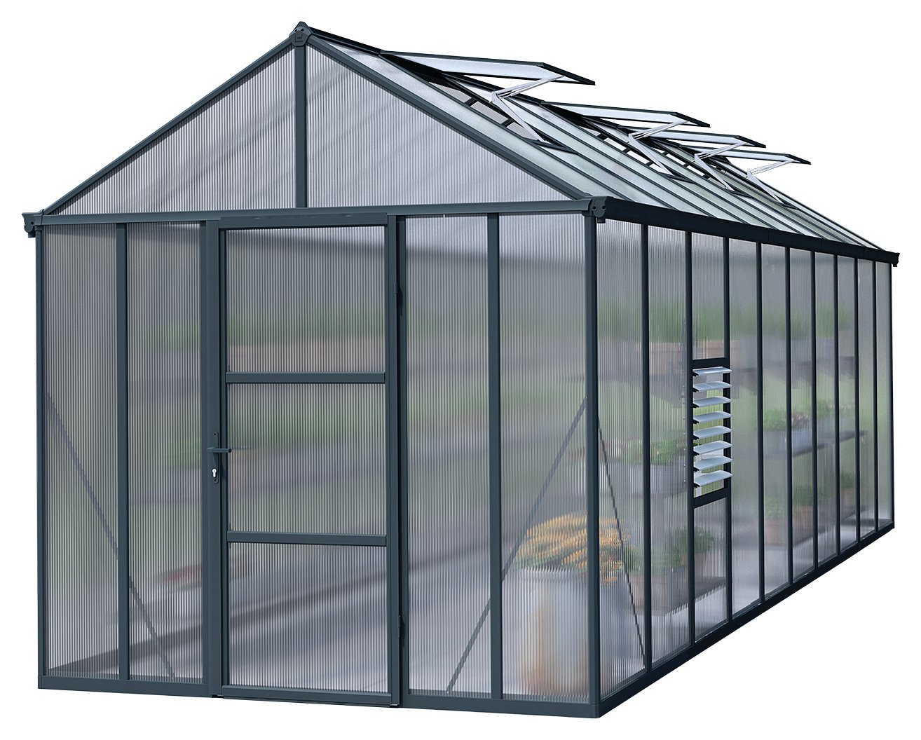 Palram Glory Dark Grey Greenhouse Glory - 8x20ft