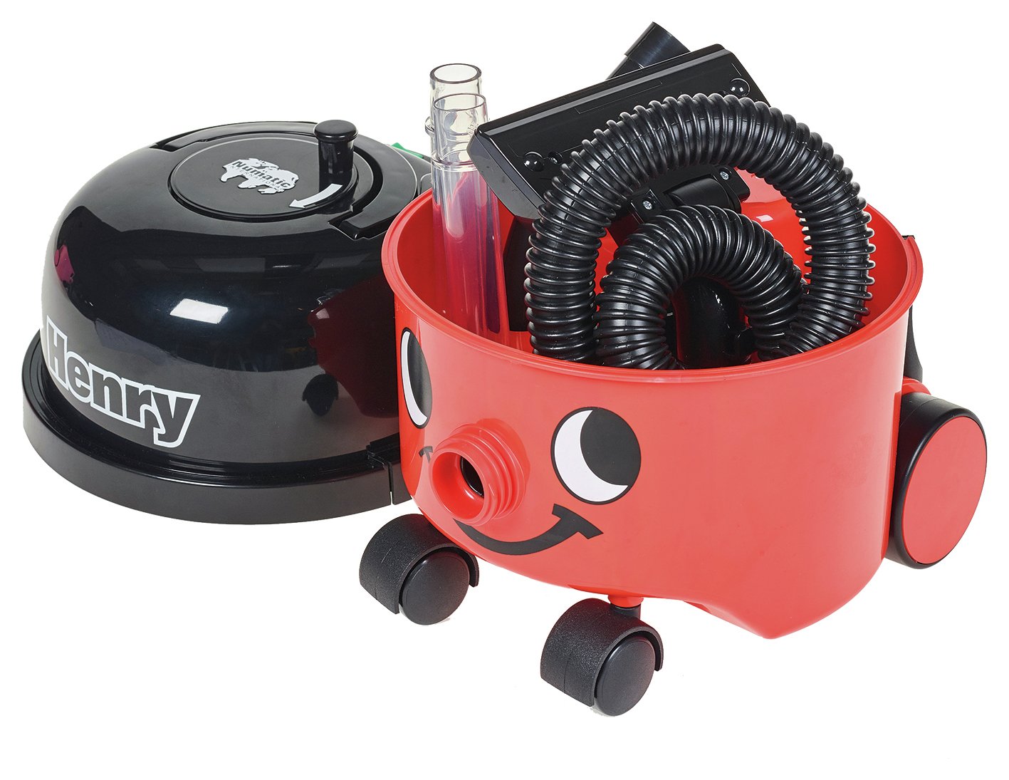 red toy vacuum