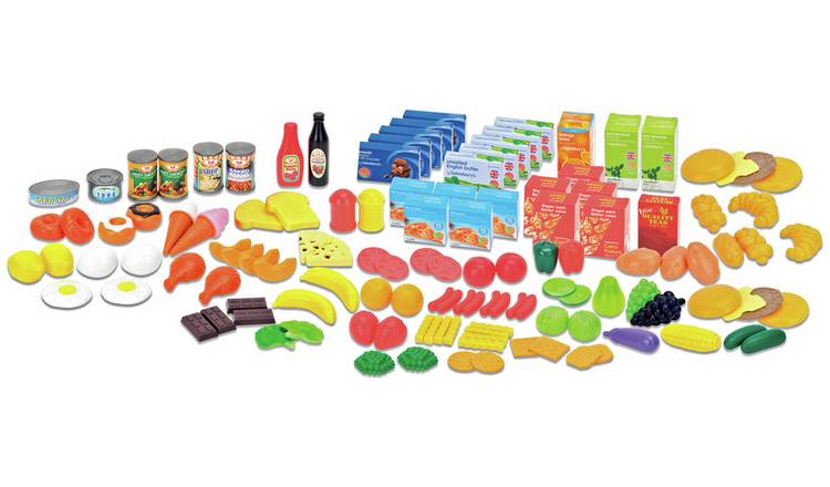 120 Piece Pretend Play Toy Food Set Kids Childrens Creative Plastic  Educational