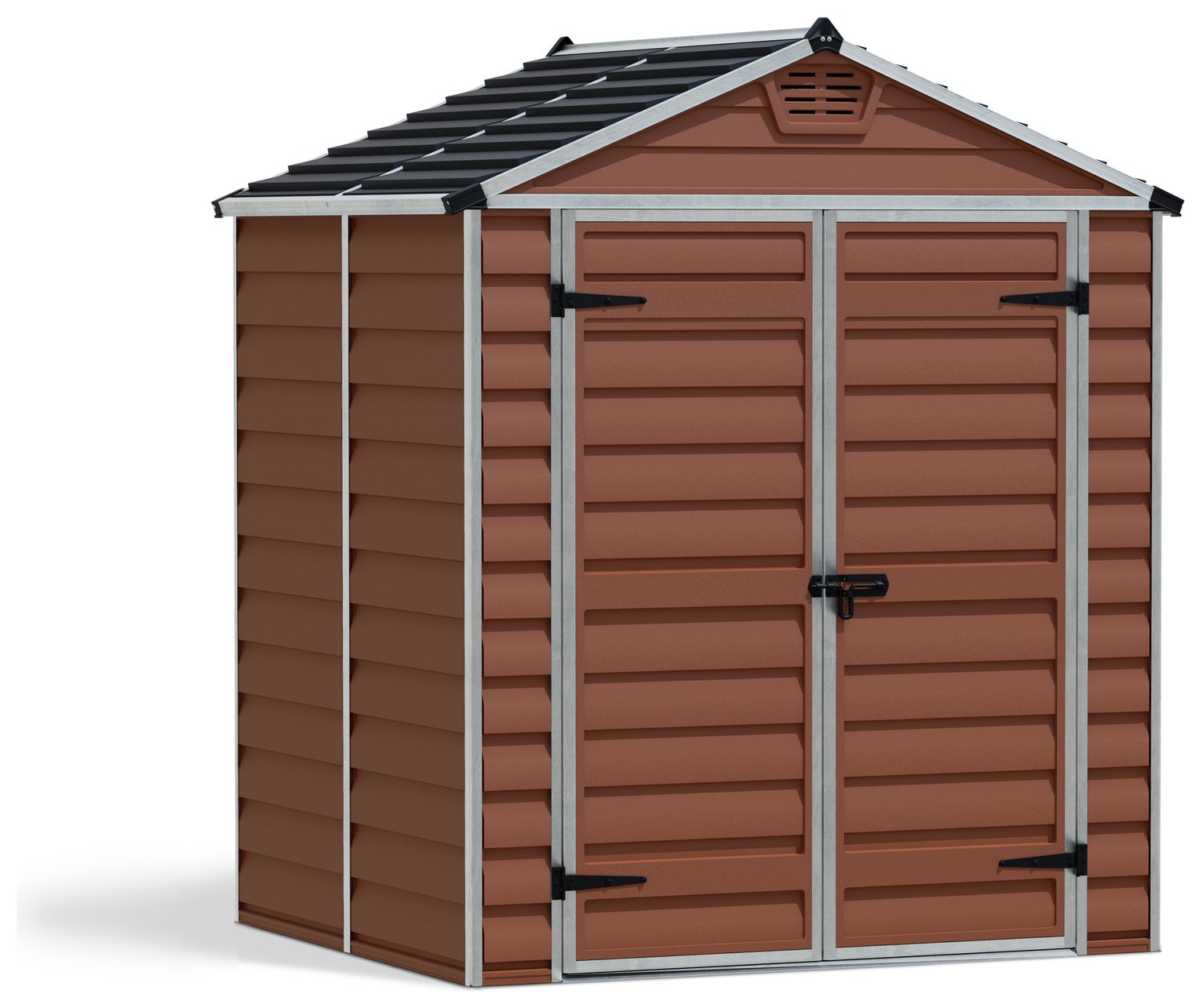 Palram Skylight Plastic Amber Garden Shed - 6 x 5ft