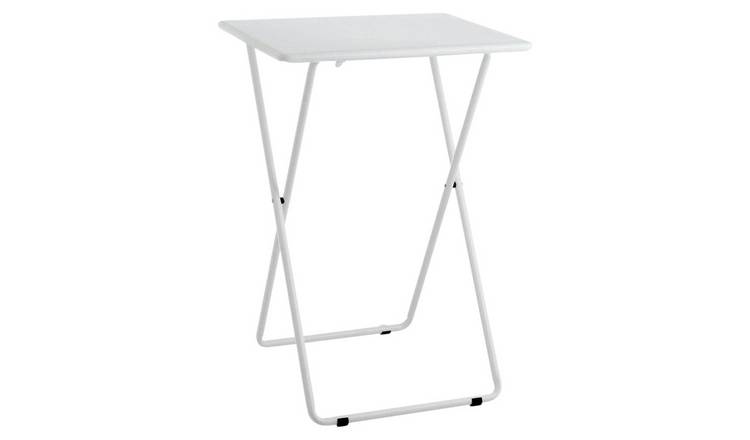 Buy Habitat Airo Metal Folding Table - White | Side tables | Argos