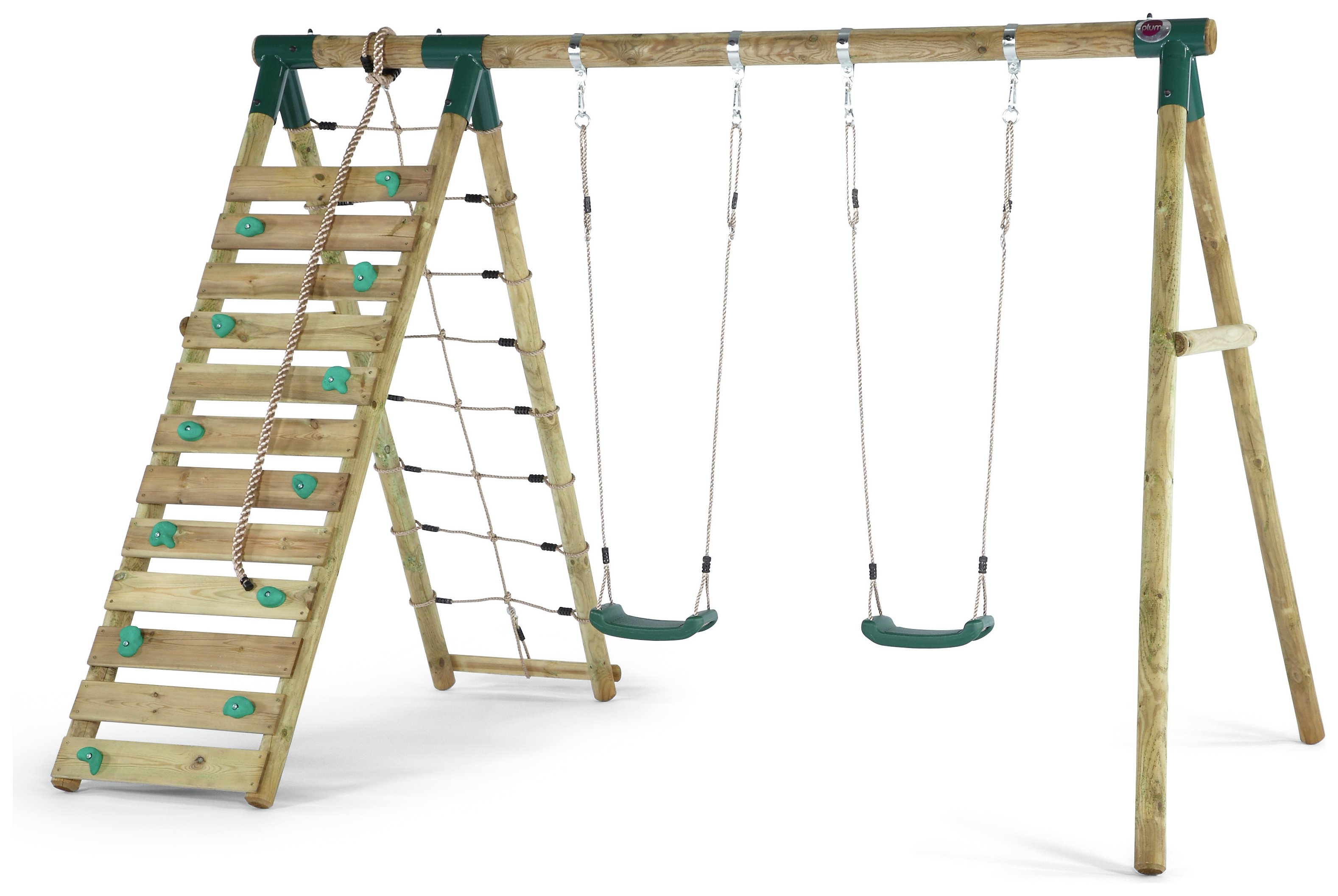 Plum Uakari Wooden Garden Swing Set.