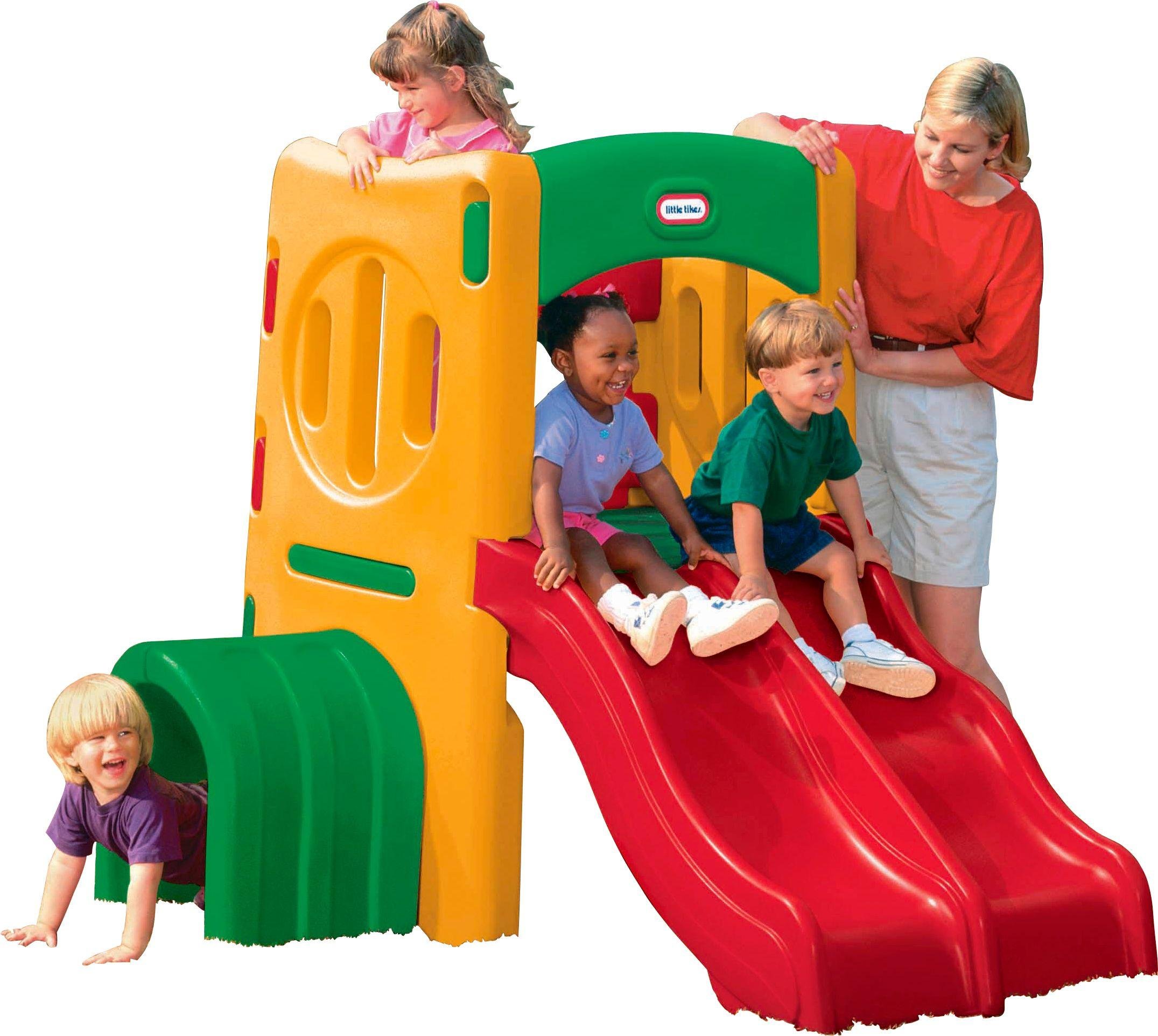 Little Tikes Outdoor Twin Slide Tunnel Climber.