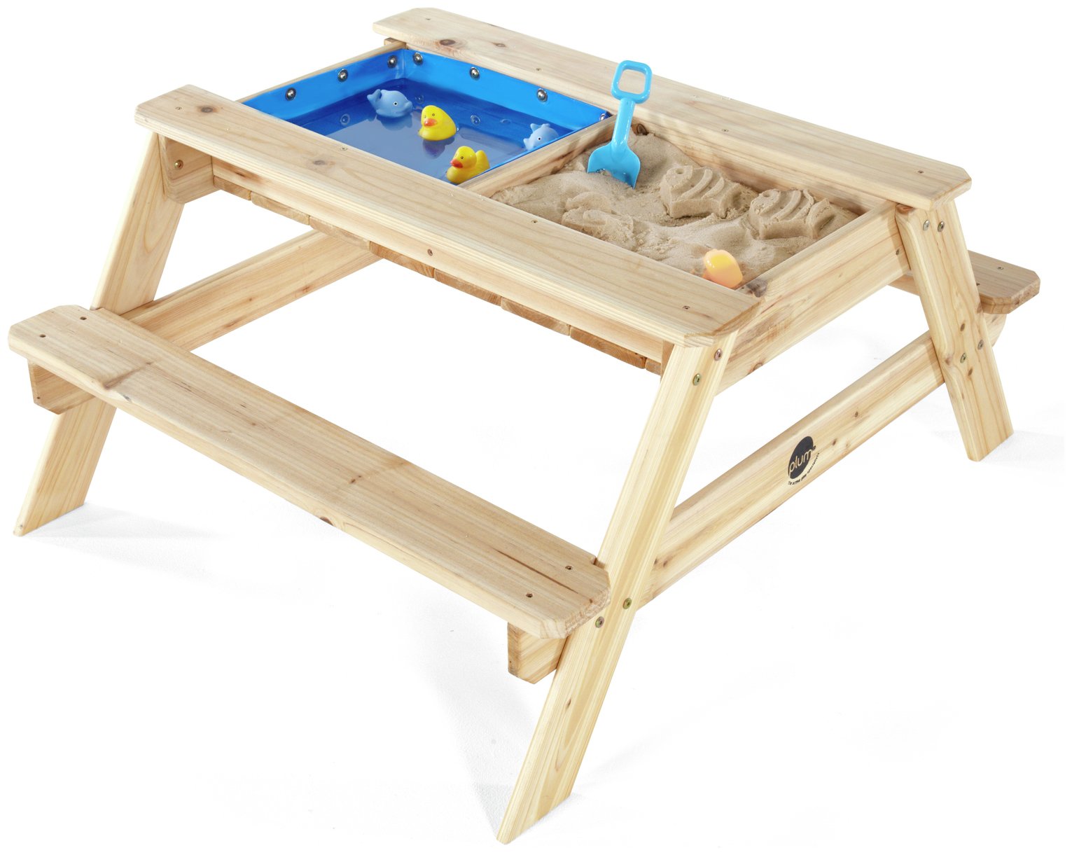 Plum Surfside Sand Pit and Water Wooden Picnic Table.