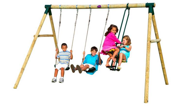 Argos wooden swing and clearance slide