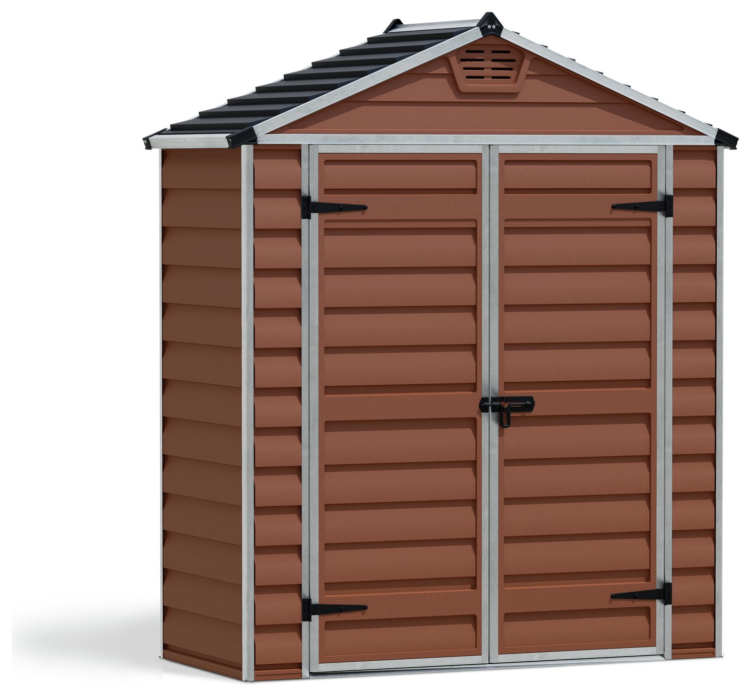 Palram Skylight Plastic Amber Garden Shed - 6 x 3ft