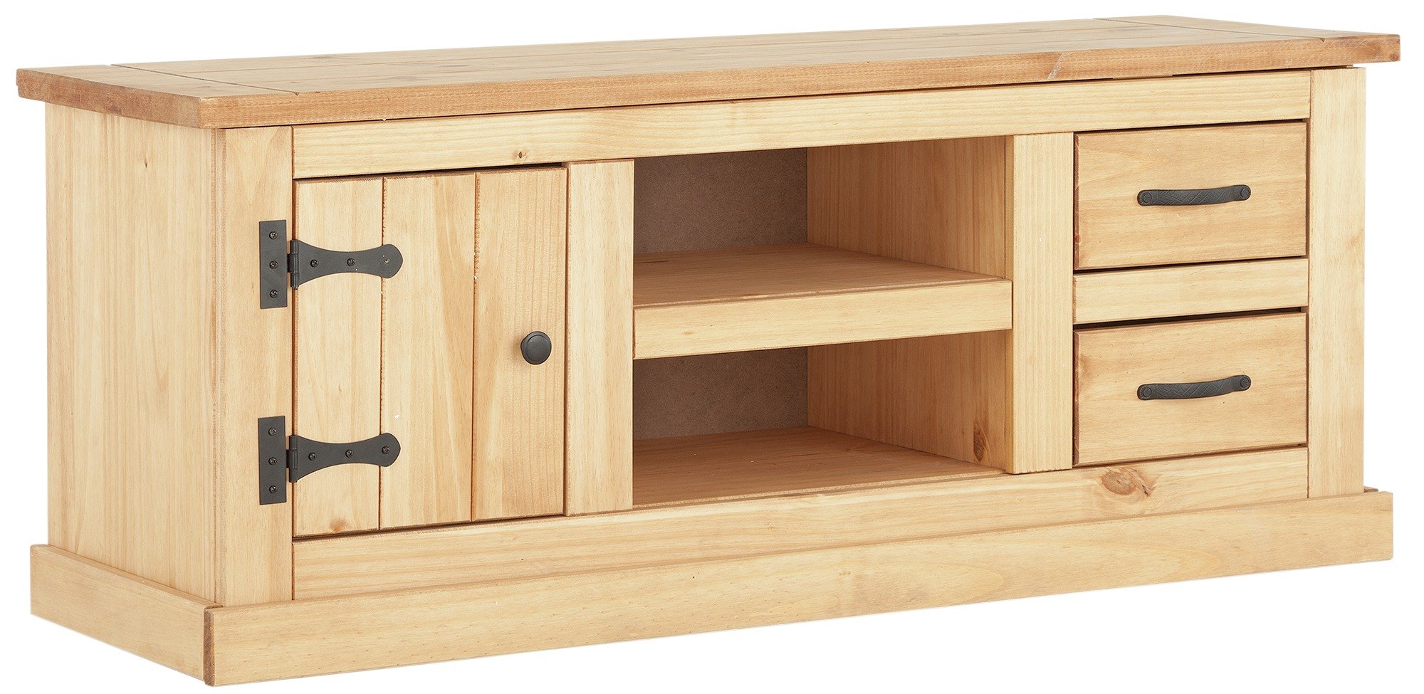 Argos Home San Diego 2 Drawer Solid Pine TV Unit