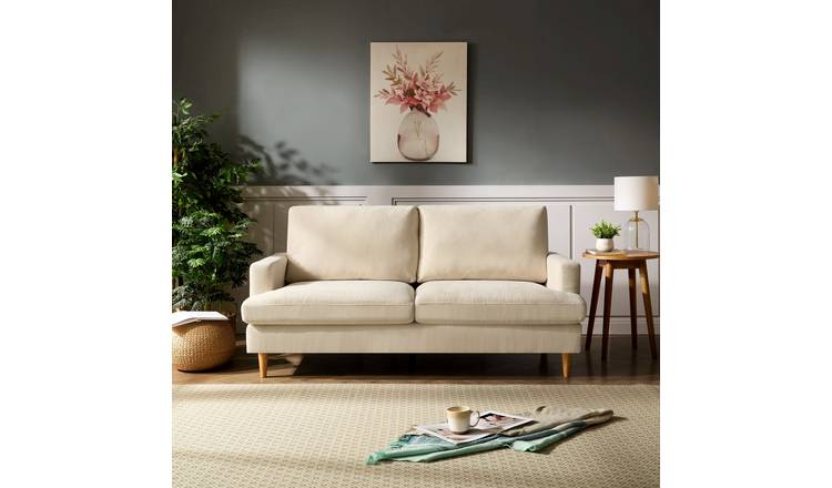 Artemis Home Newsome 3 Seat Fabric Sofa - Cream