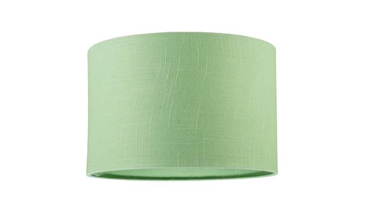Happy Homewares Frosted Lime Green Textured Linen Fabric Lampshade - 30cm