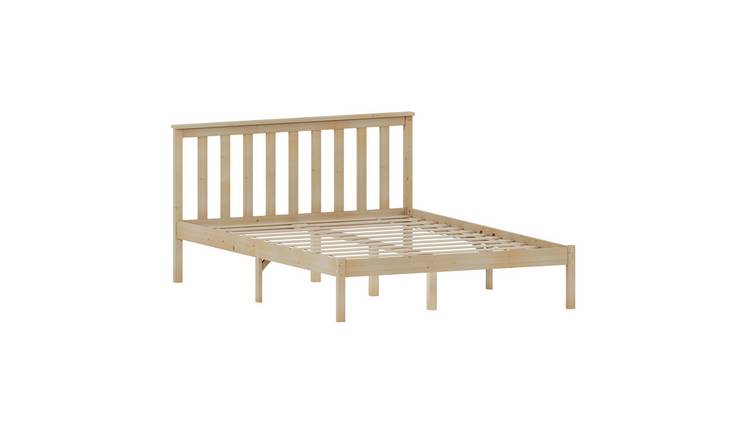 Vida Designs Milan Double Wooden Low Foot Bed - Pine