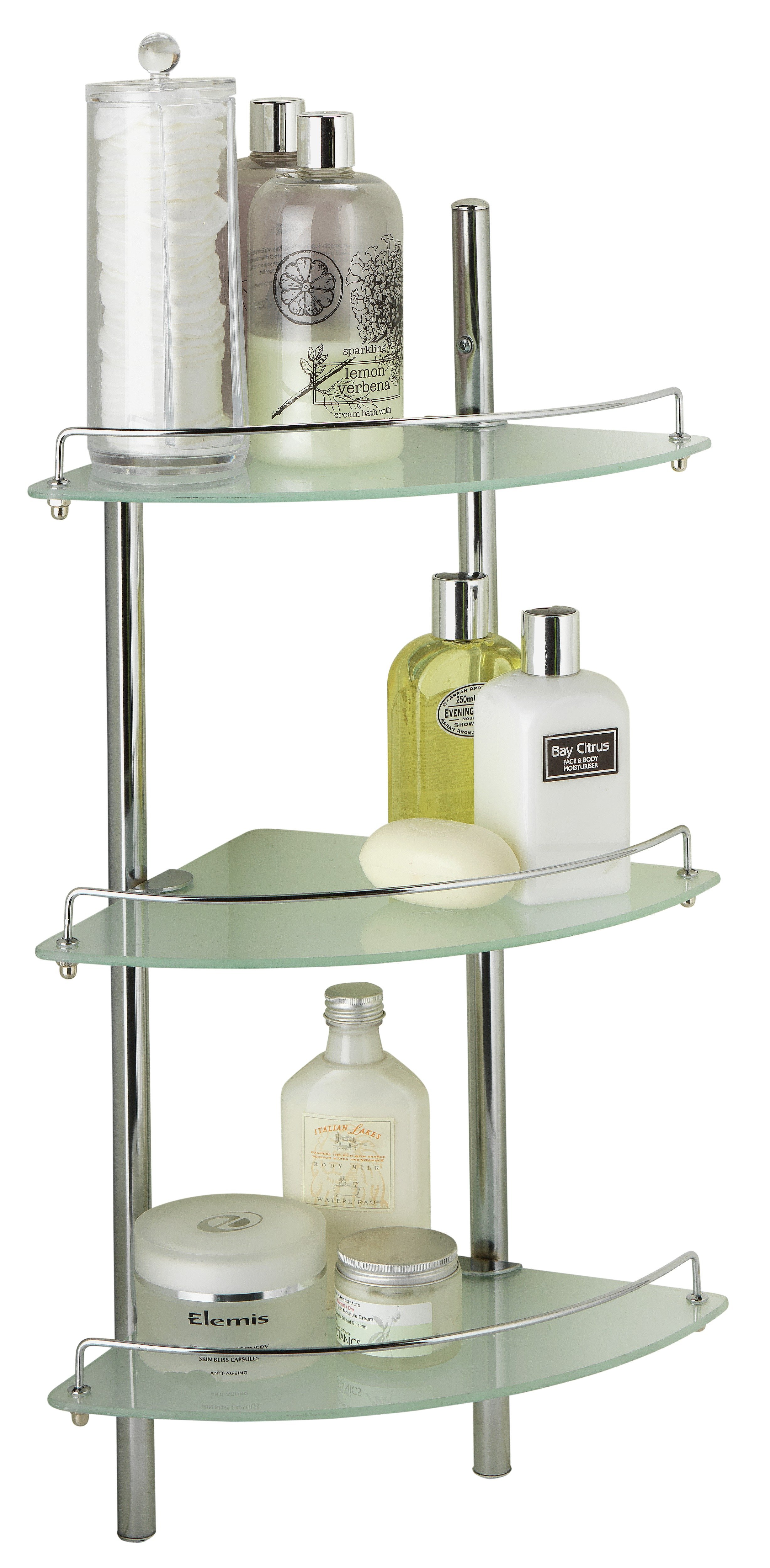 Argos Home Nyla Chrome 3 Shelf Bathroom Shelving Unit