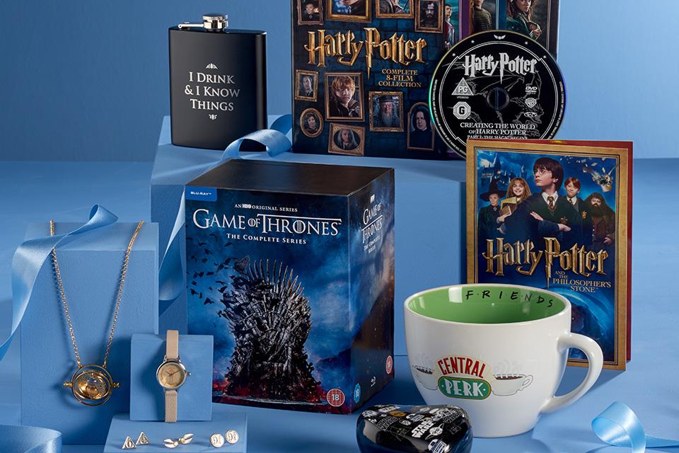 Image of novelty gifts on a blue background
