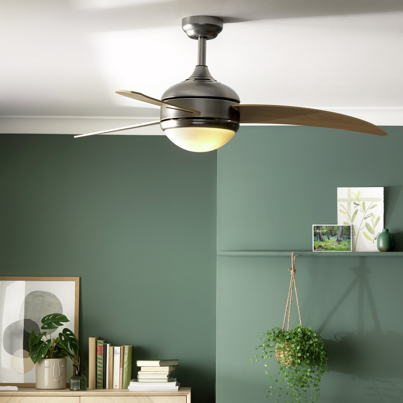 Argos Home Anders Wooden 3 Arm Remote Control Ceiling Fan Review