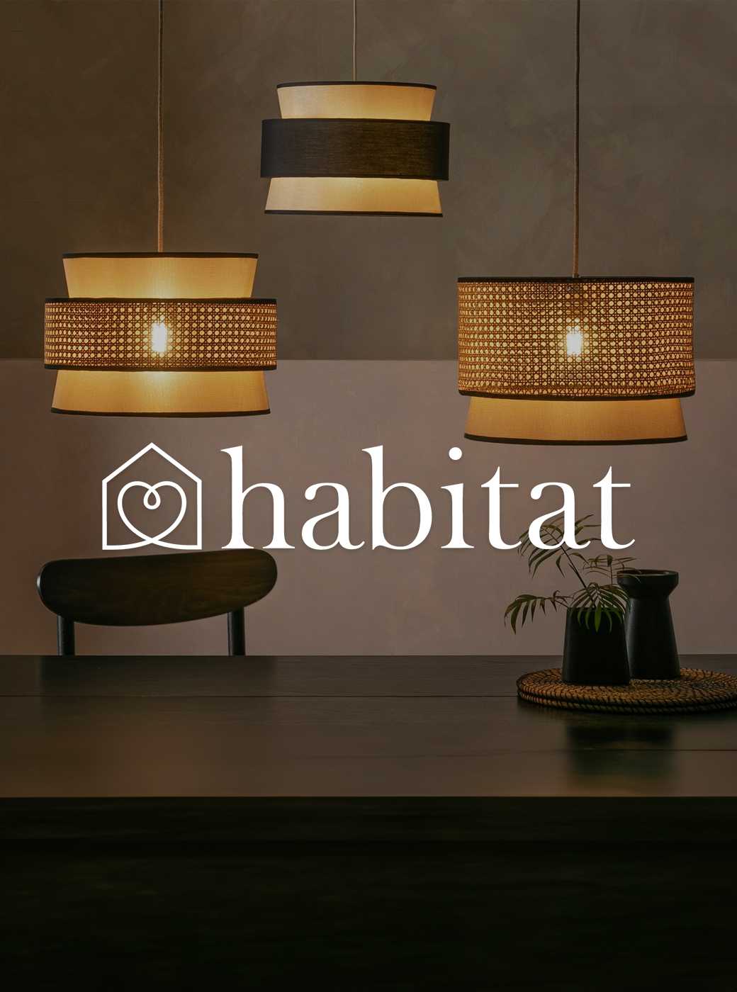Light up any room with must have Habitat Lighting.