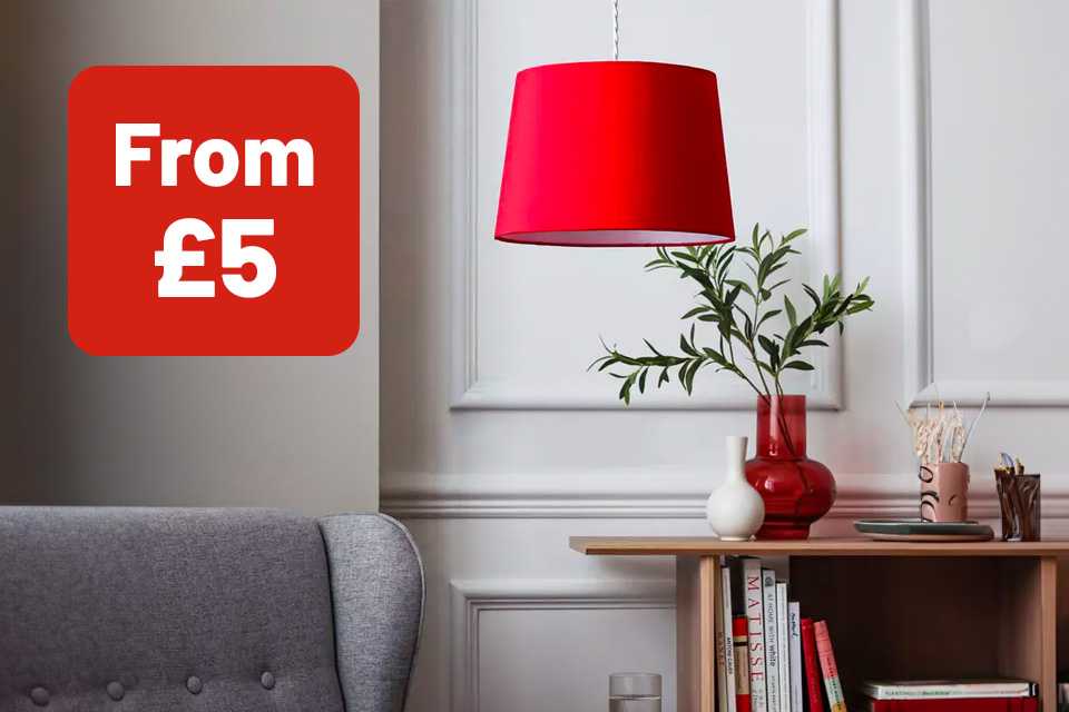 Finishing touches for the Home from only £5. Lighting, home furnishings and more.