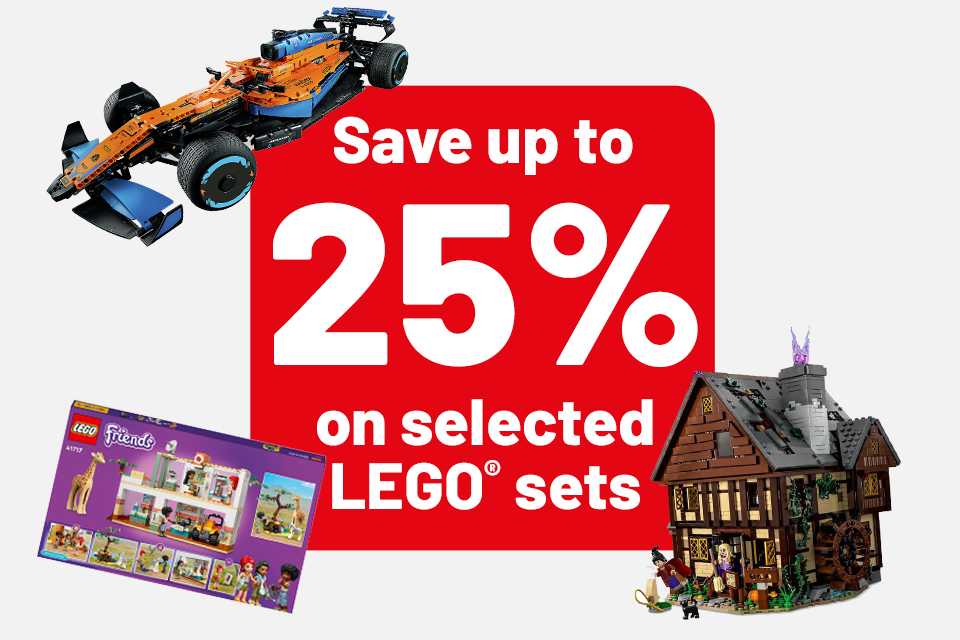 Save up to 25% on selected LEGO® sets.