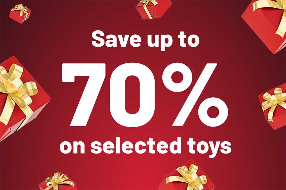 Save up to 70% on selected toys and games!
