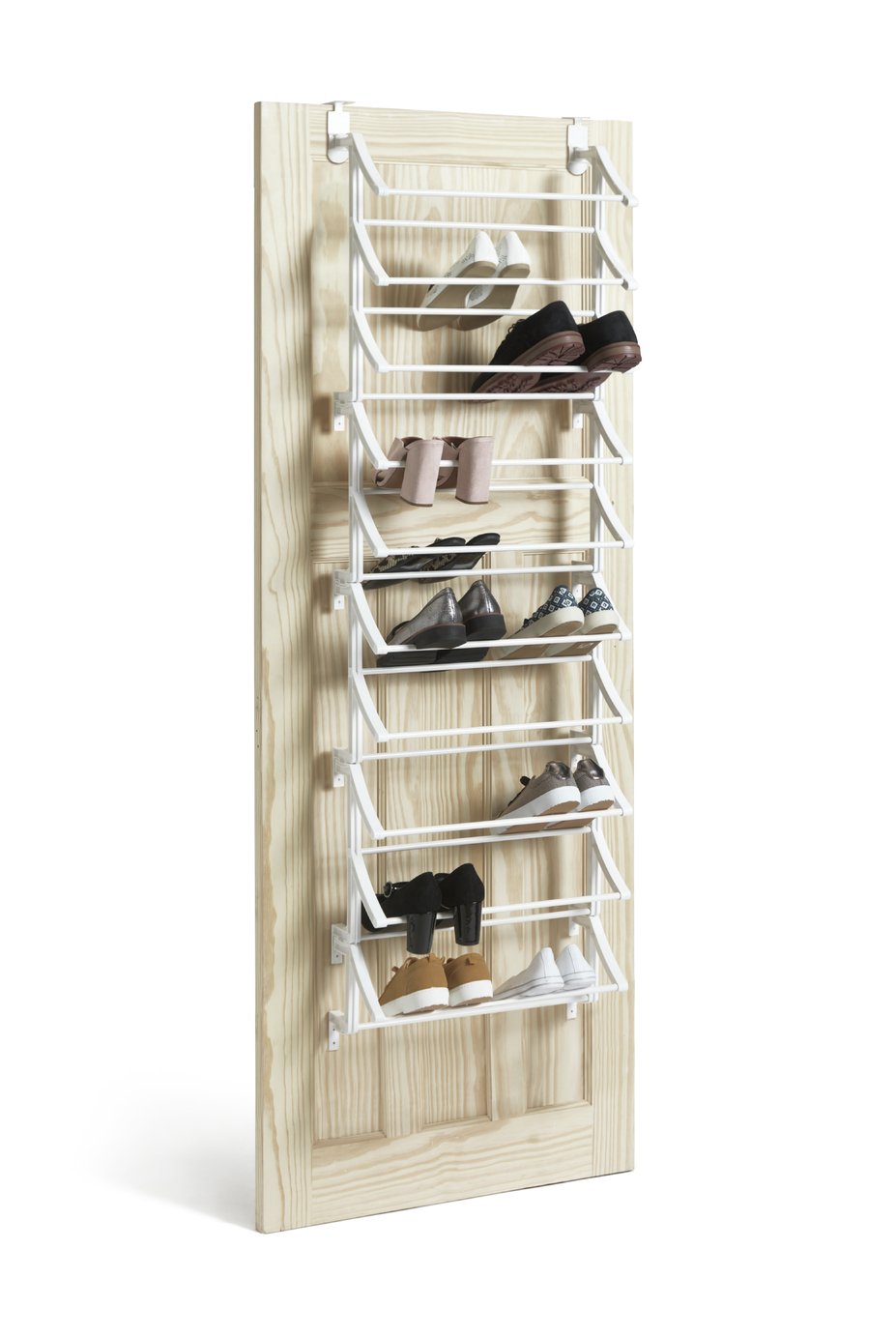 Argos Home Hanging 10 Shelf Shoe Storage Rack - White