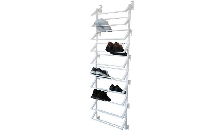 Buy Hanging 10 Shelf Shoe Storage Rack White Shoe Storage Argos