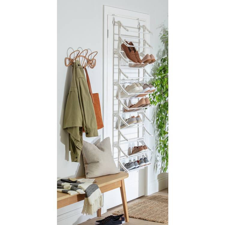 Argos Home Hanging 10 Shelf Shoe Storage Rack - White 0