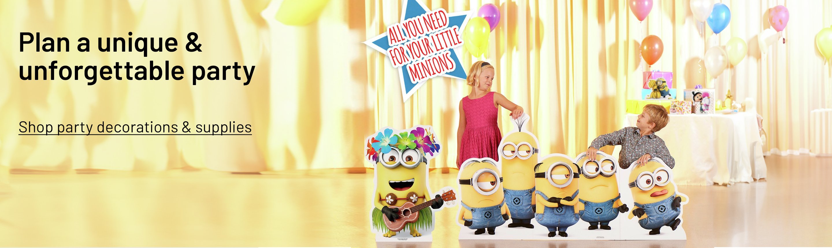 Star Cutouts Minions Party Decoration Pack.