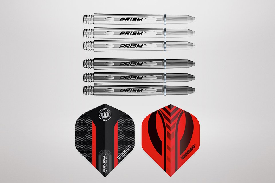 Winmau Navigator 23G 90% Tungsten Darts Set including six darts and two flights.