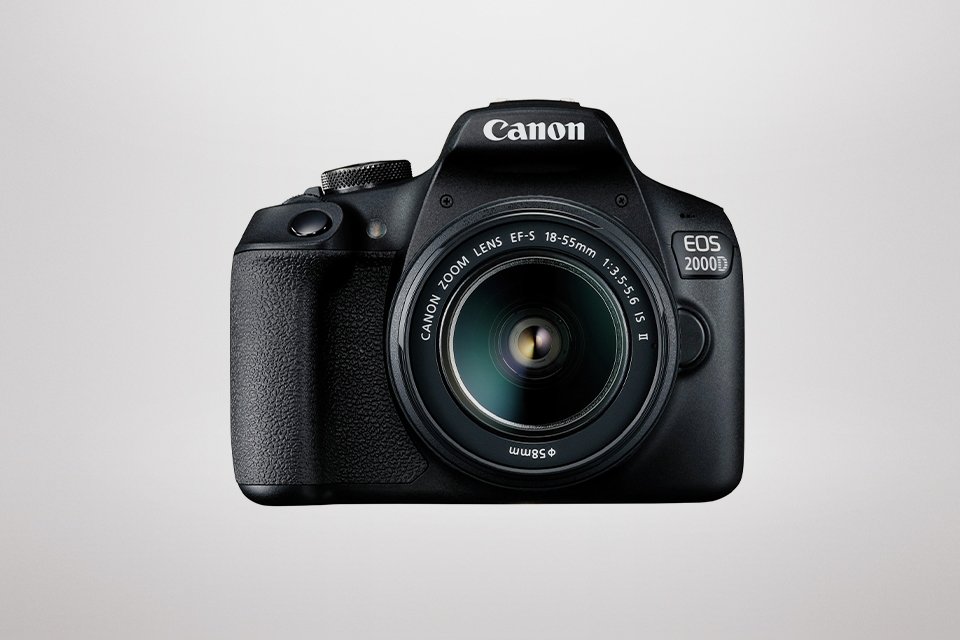 Canon EOS 2000D DSLR Camera with 18-55mm IS Lens.