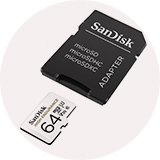 SanDisk High Endurance 100MBs MicroSD Memory Card - 64GB.