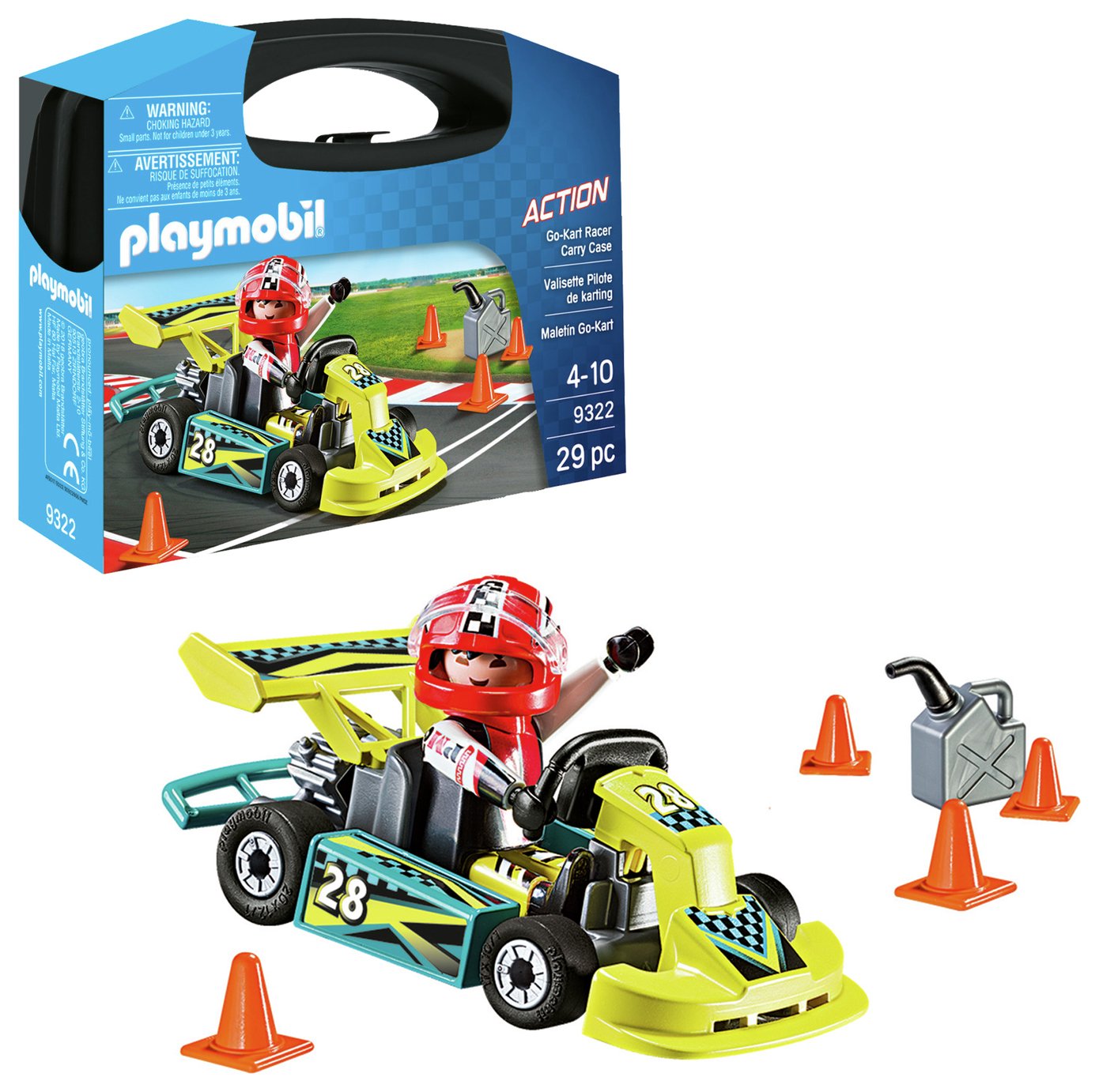 Playmobil 9322 Action Go-Kart Racer Carry Case