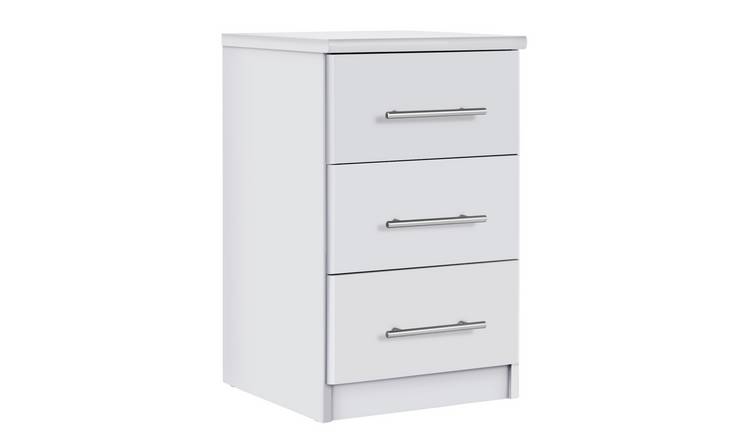 Buy Argos Home Normandy 3 Drawer Bedside Table White