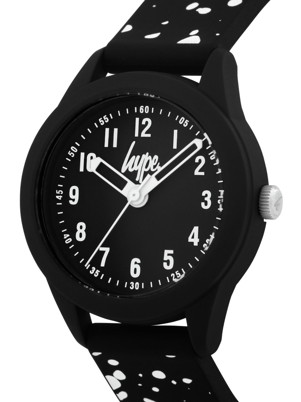 Hype  Black and White Splatter Silicone Strap Watch Review