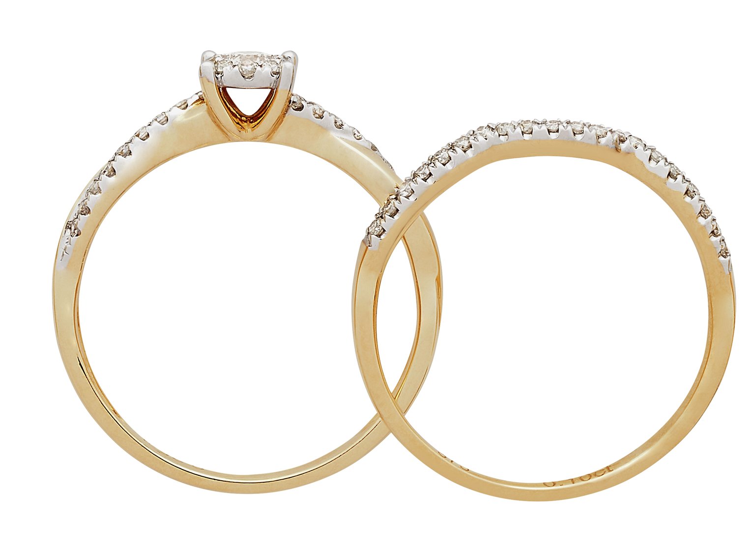 Revere 9ct Gold 0.35ct tw Diamond Bridal Ring Set Review