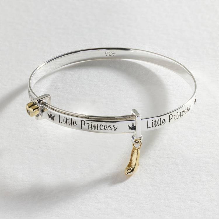 Revere Sterling Silver Little Princess Baby Bangle  0