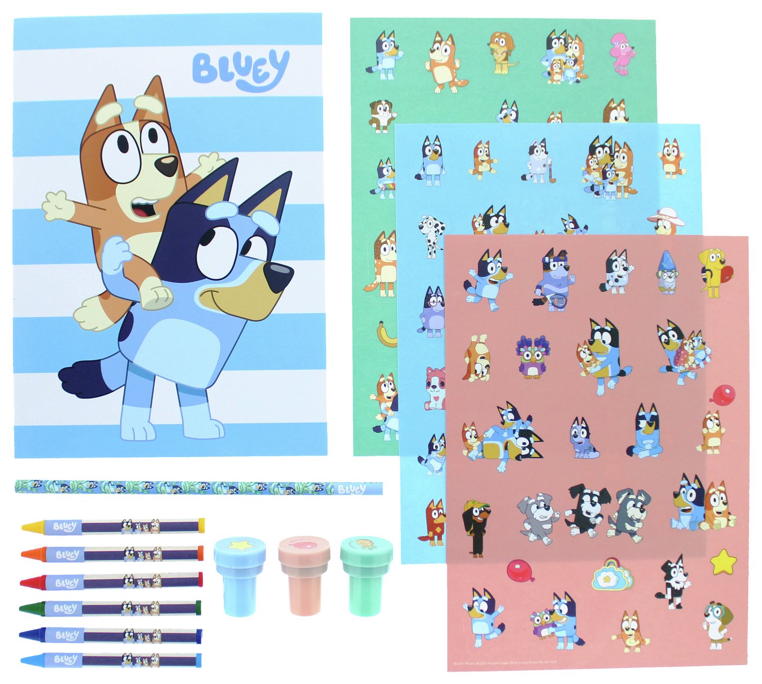 Bluey Stick & Stamp Stationery Set