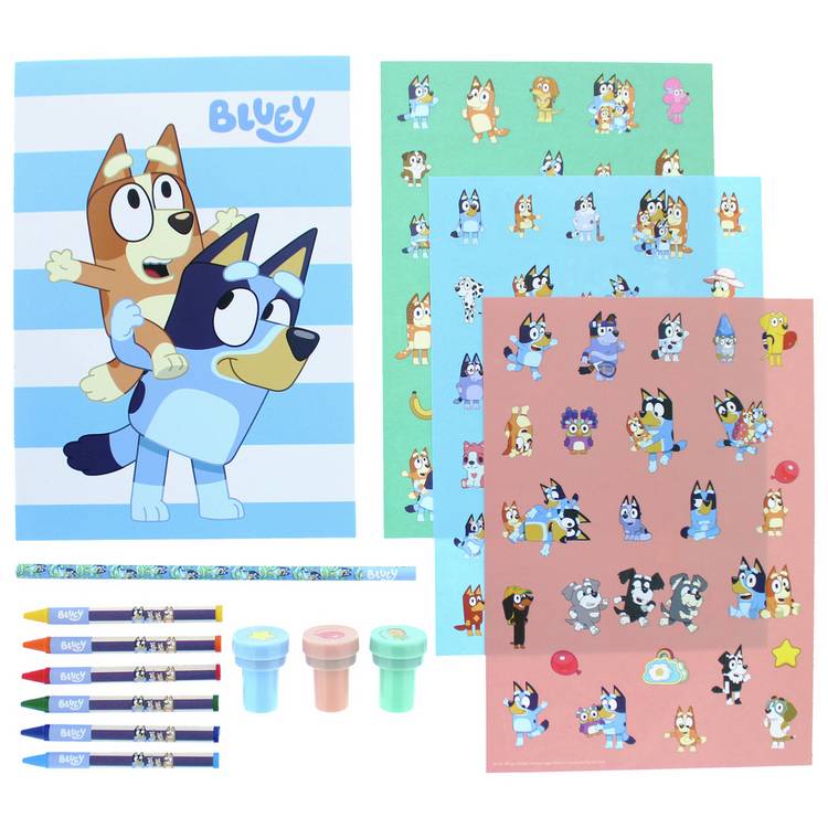 Bluey Stick & Stamp Stationery Set 0